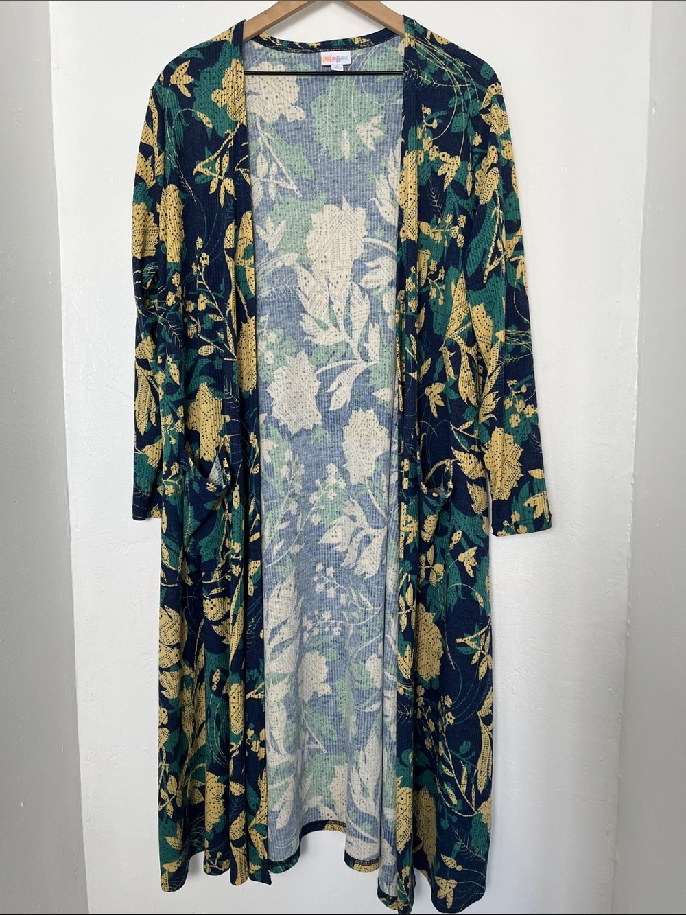 NWOT LuLaRoe Floral Ribbed Long Duster